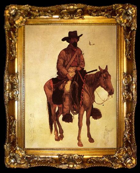 framed  Albert Bierstadt Mountain Man, ta009-2